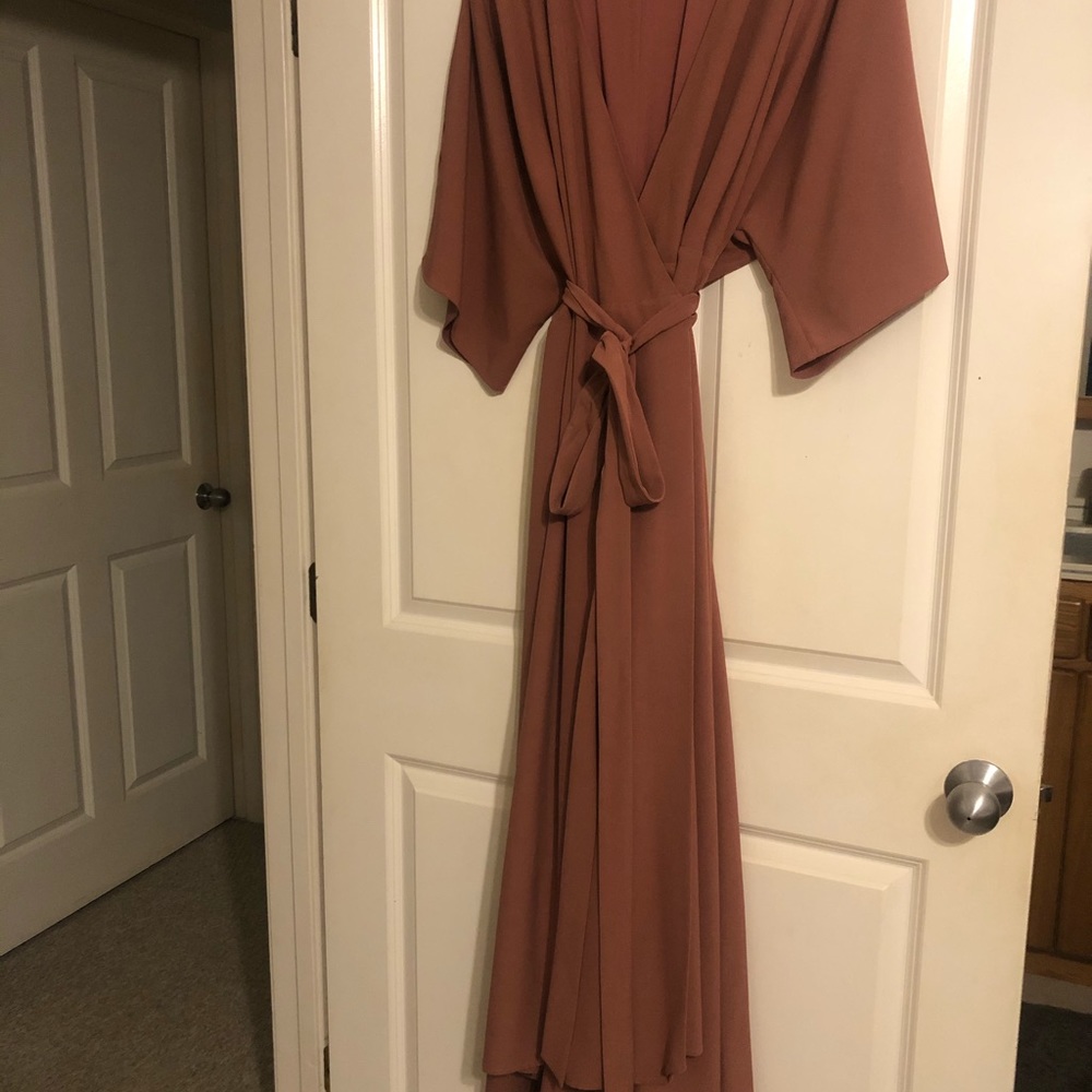 Mauve Wrap Maxi Dress